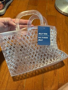 Clear Jelly Tote Bag - Transparent